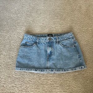 BDG Light Blue Denim Mini Skirt